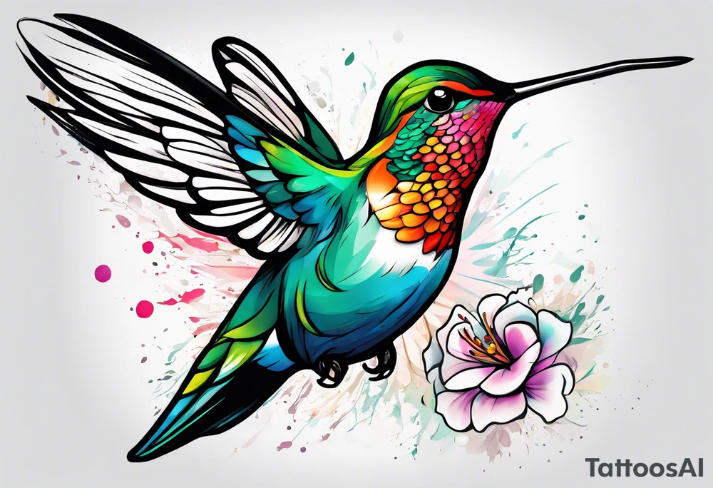 hummingbird tattoo idea