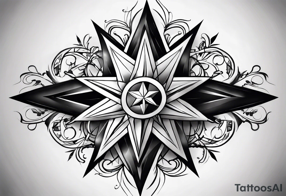 Guiding star tattoo on the wrist tattoo idea