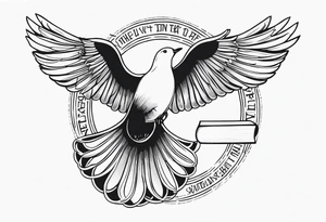 Snake and dove arm tattoo with bible verse Matthew 10:16 included tattoo idea