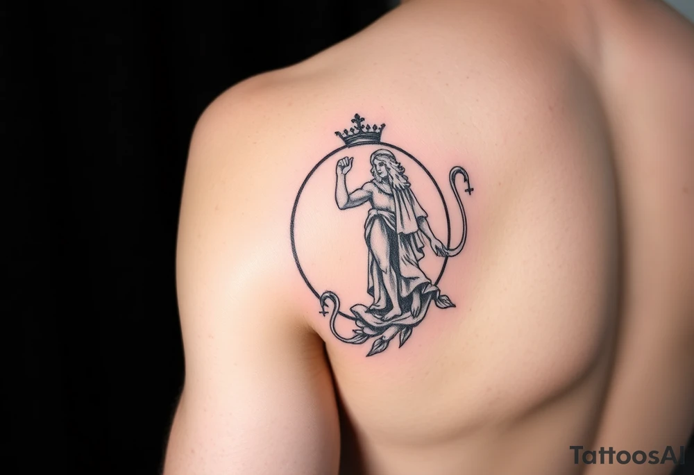 Forearm sleeve Tattoo
Birth signs, Leo Aries, Gemini
Saint Florian tattoo idea