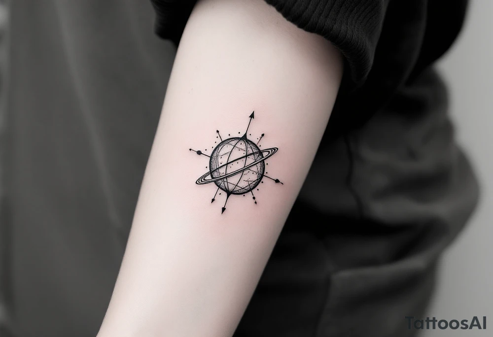 reloj de arena, universo tattoo idea