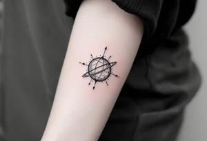 reloj de arena, universo tattoo idea