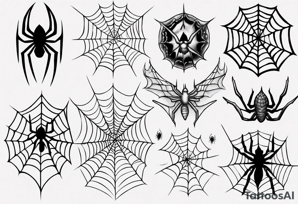 cobweb tattoo idea