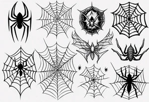 cobweb tattoo idea