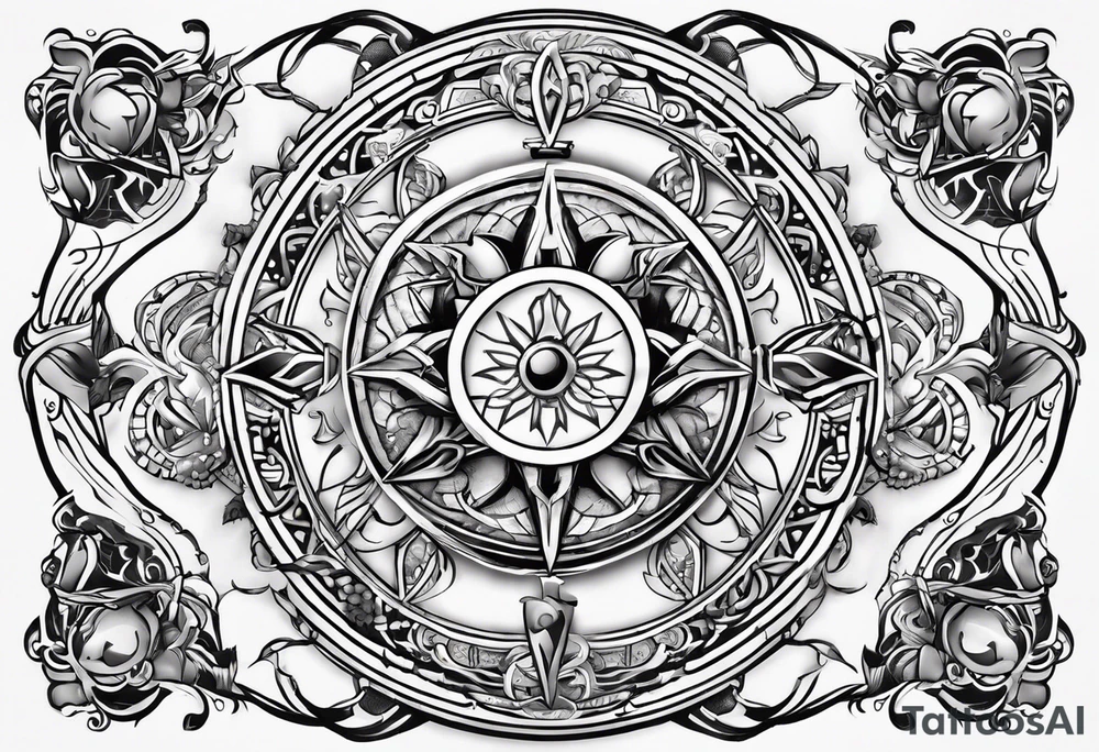 sagitarrius zodiac symbols tattoo idea