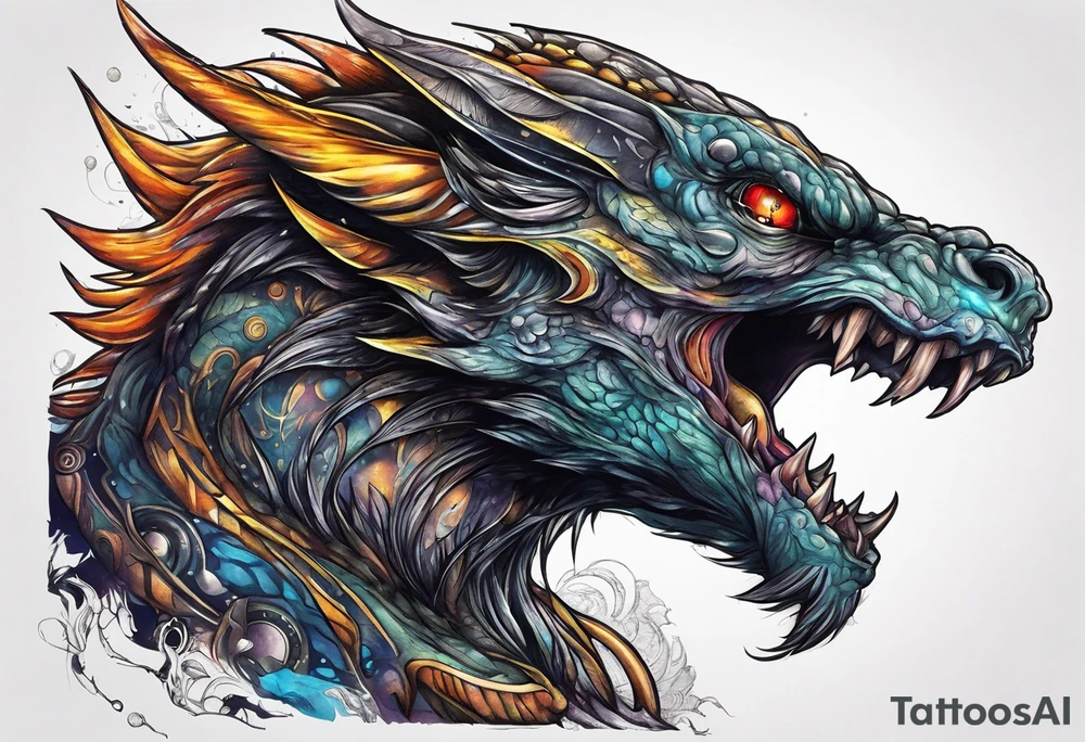 Space monster tattoo idea