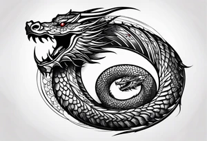 Ouroboros dragon tattoo idea