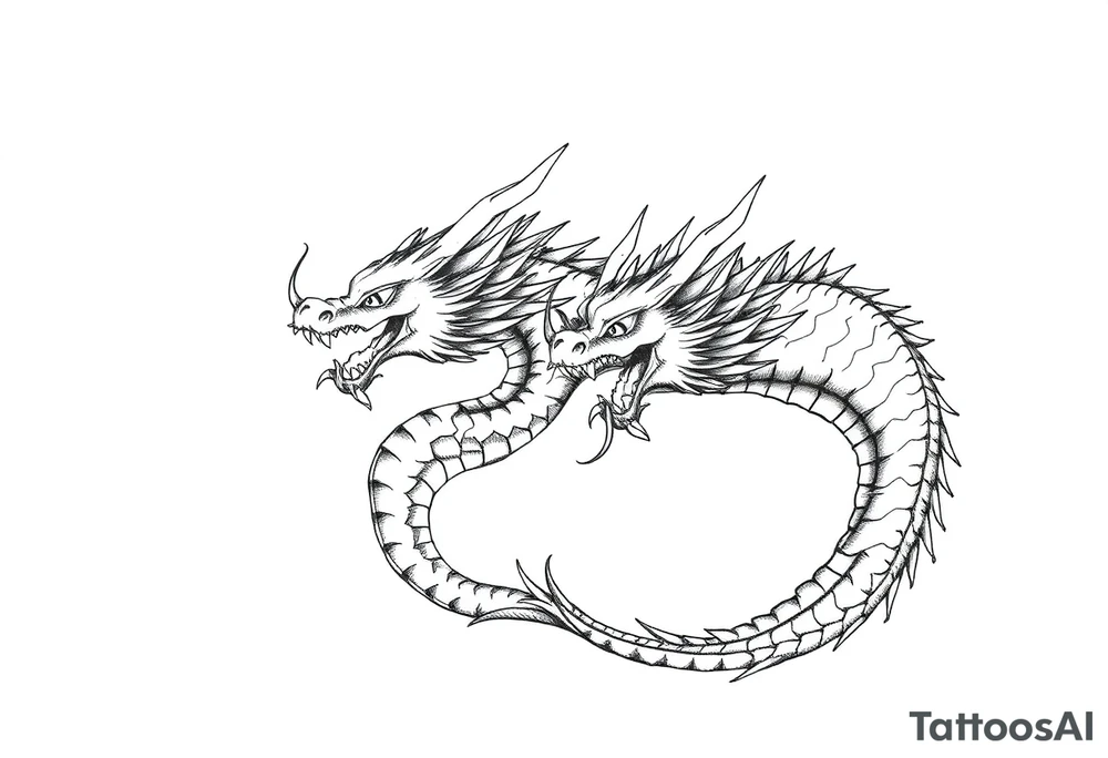 roaring dragons tattoo idea