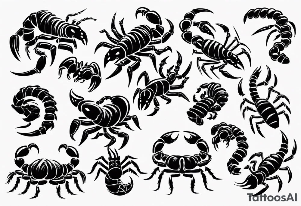 cute scorpion graduating tattoo idea