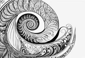 nautilus shell, self peace, number 4 tattoo idea