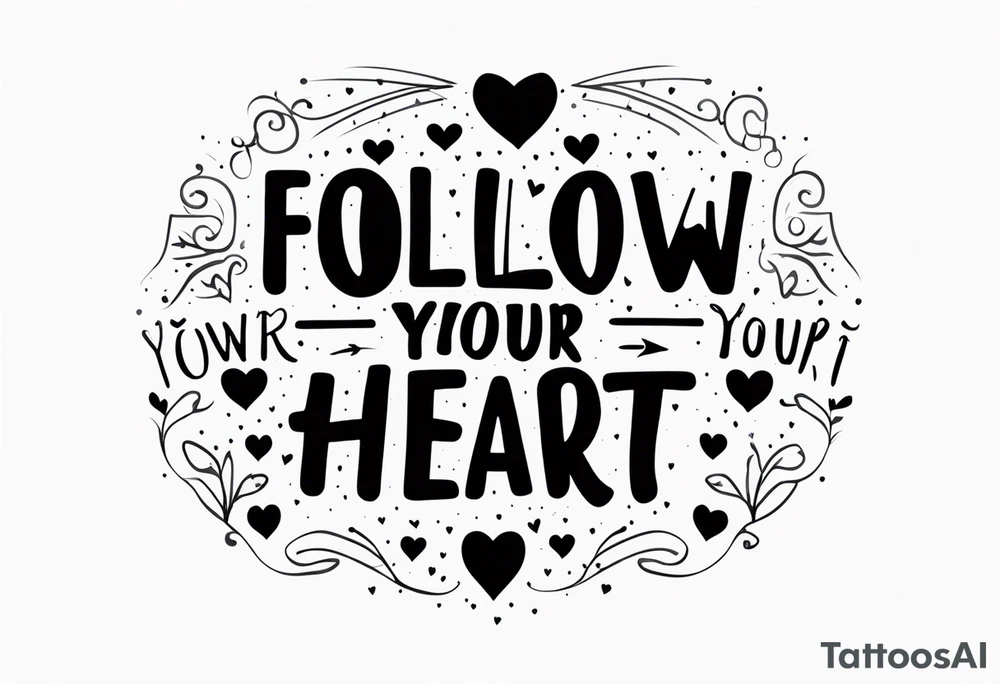 follow your heart tattoo idea