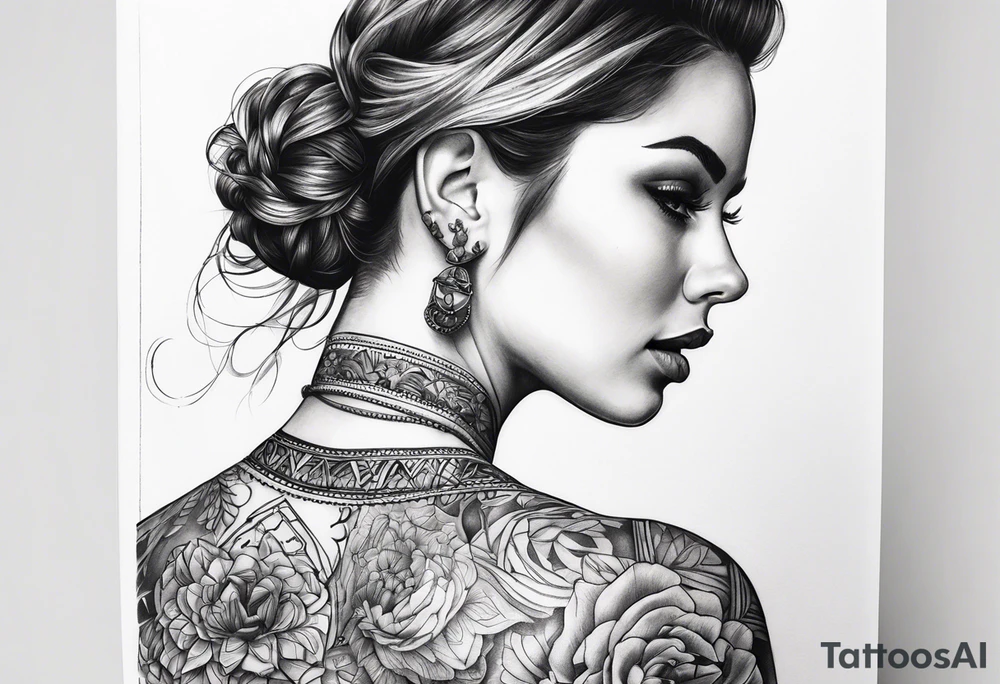 Womens history collarbone tattoo tattoo idea