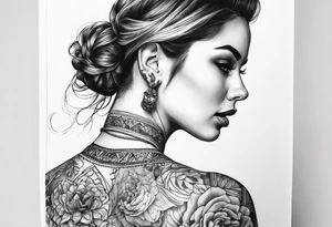 Womens history collarbone tattoo tattoo idea