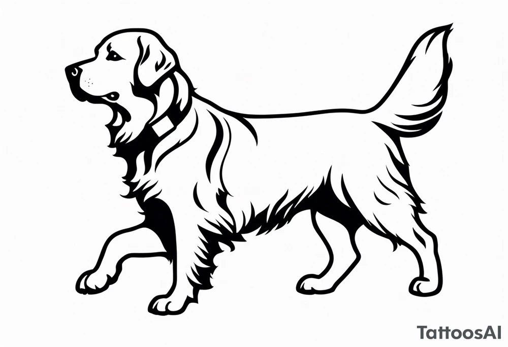 a golden retriever in plain white karate gis tattoo idea