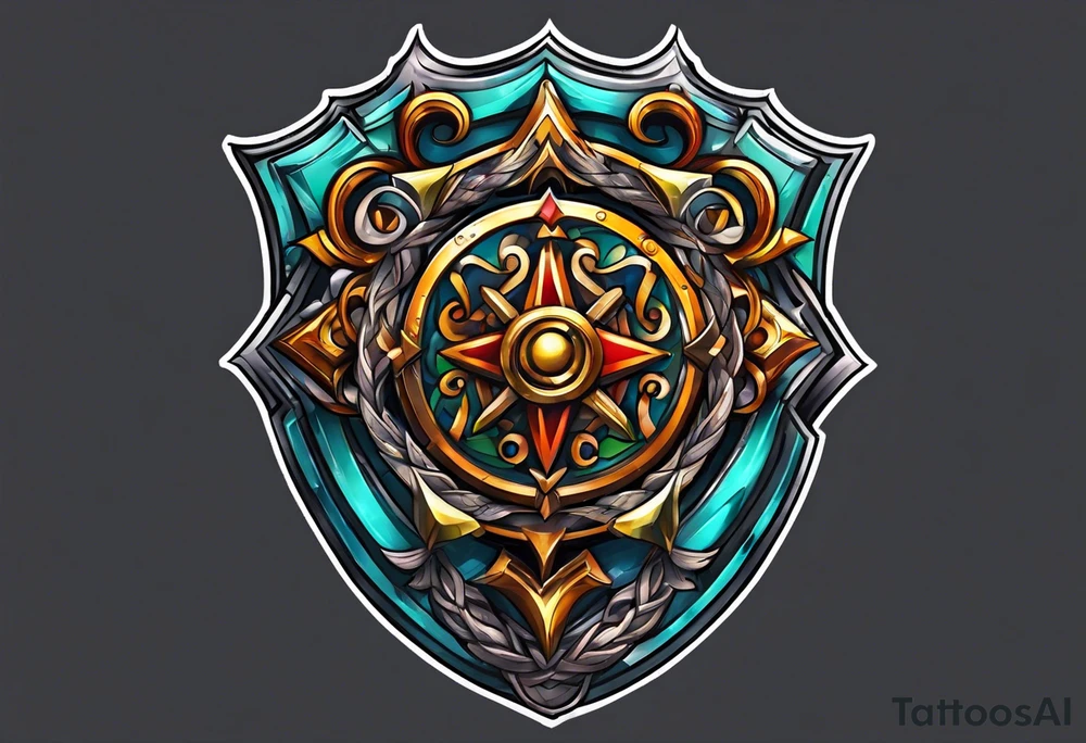 shield knot shoulder tattoo tattoo idea