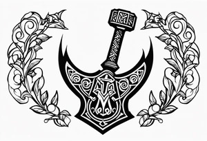 Thors hammer tattoo idea