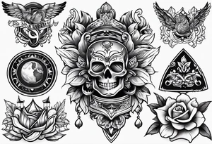 Flash sheet traditional tattoo idea
