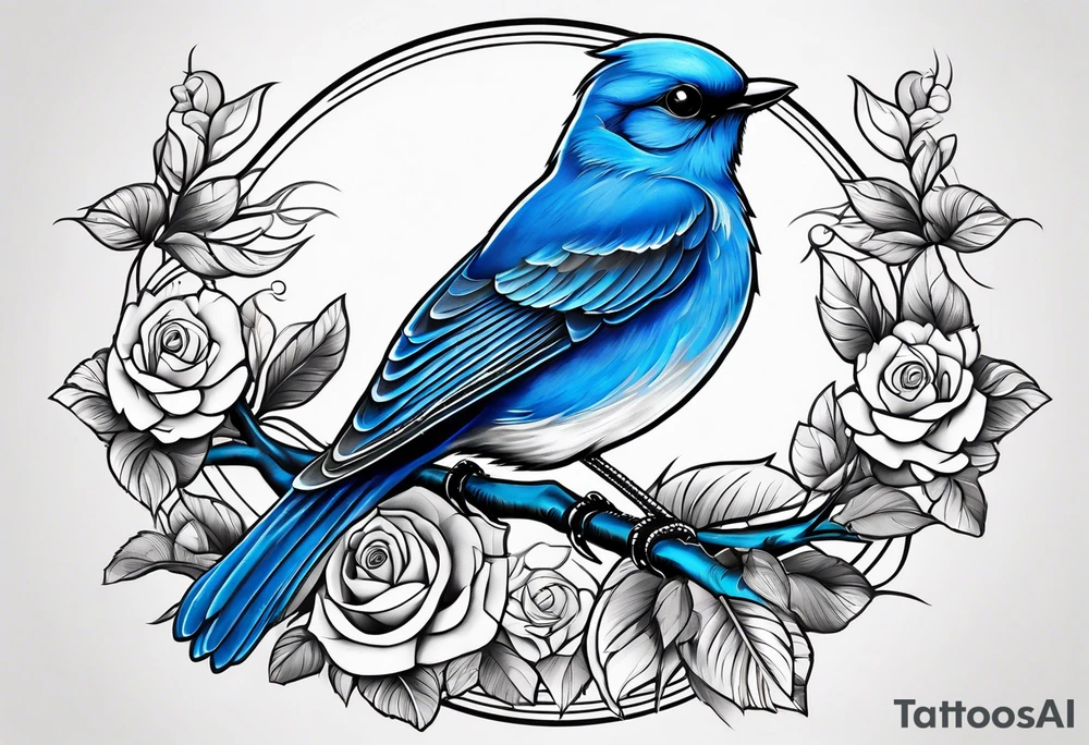 Blue bird tattoo idea