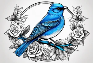 Blue bird tattoo idea