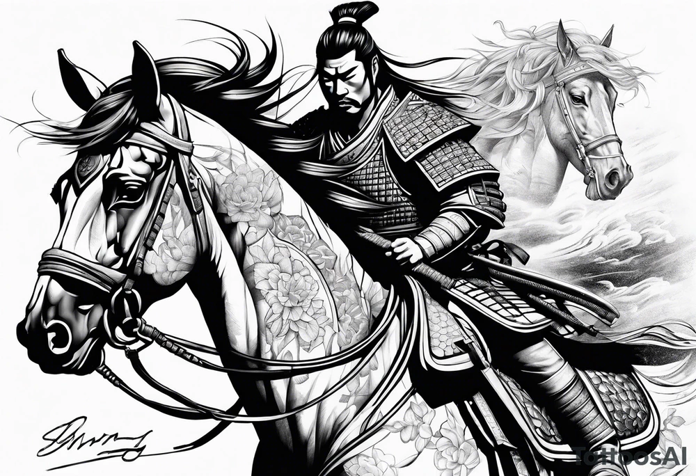 Samurai horse tattoo idea