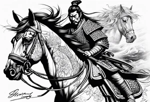 Samurai horse tattoo idea