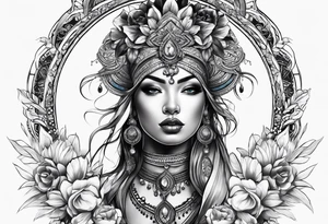 The blue lady of changa tattoo idea