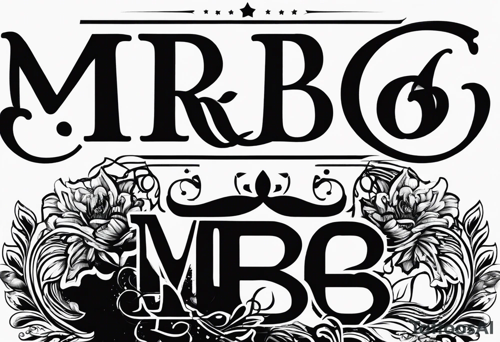 logo "MRBG", written as it is, simple, not fancy tattoo idea