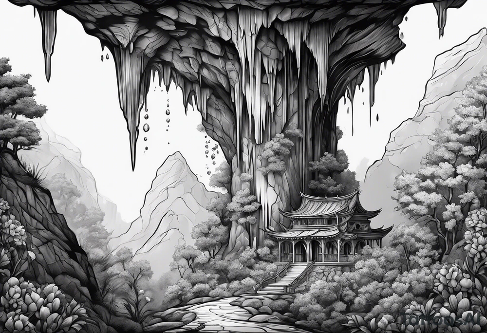 Stalactites tattoo idea