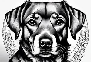 Dog turn over to an angel tattoo idea