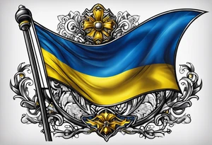 flag of Ukraine tattoo idea