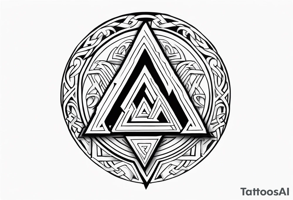 Valhalla shield valknut tattoo idea