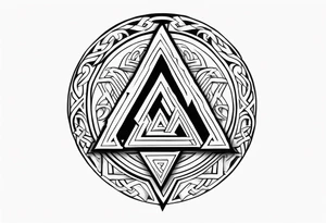 Valhalla shield valknut tattoo idea