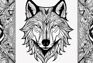 a wolf tattoo idea