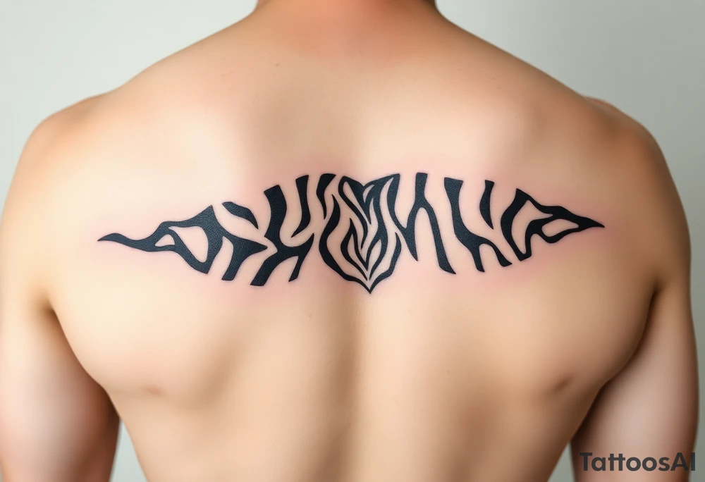 rib tattoo with tiger stripe camo pattern tattoo idea