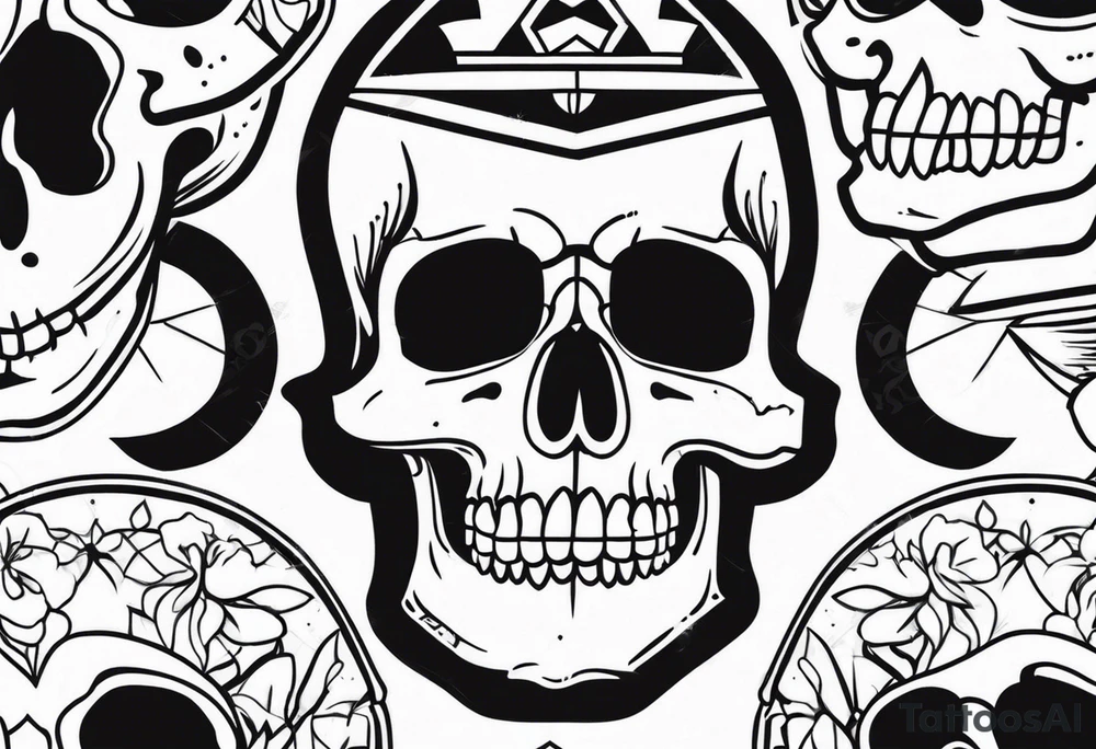 Skull Illustration tattoo idea