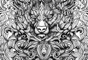 Half sleeve, bark growing through skin tattoo idea