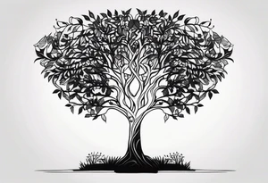 Tree silhouette tattoo idea