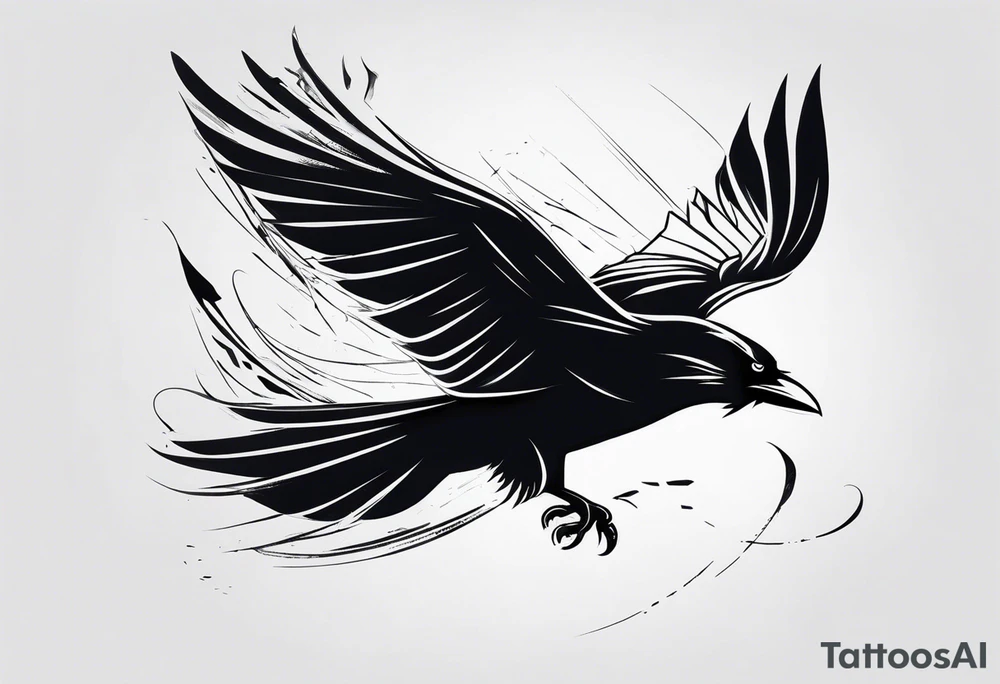ravens flying tattoo idea