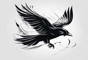 ravens flying tattoo idea