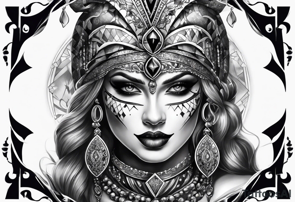 Harlequin tattoo idea