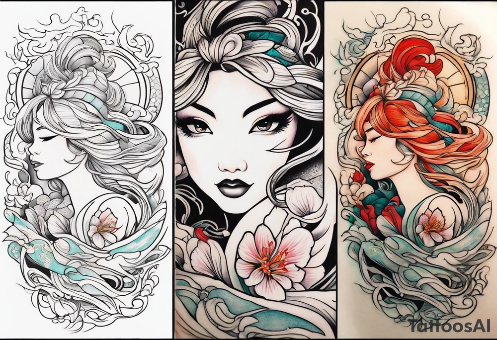Ariel, transformation tattoo idea