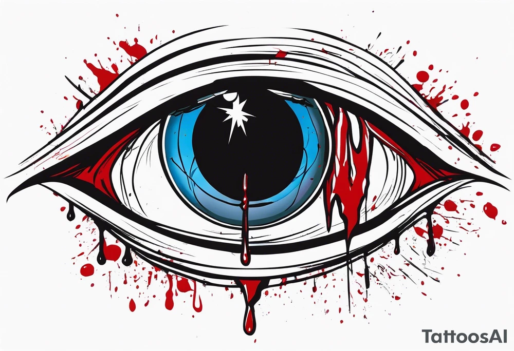 Alucard's eye bleeding tattoo in Hellsing tattoo idea