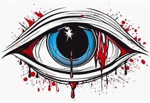Alucard's eye bleeding tattoo in Hellsing tattoo idea