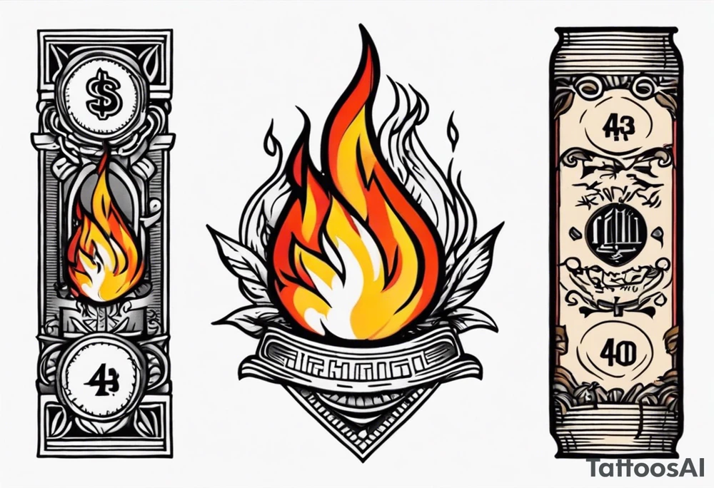 fire money tattoo idea