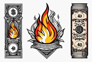 fire money tattoo idea