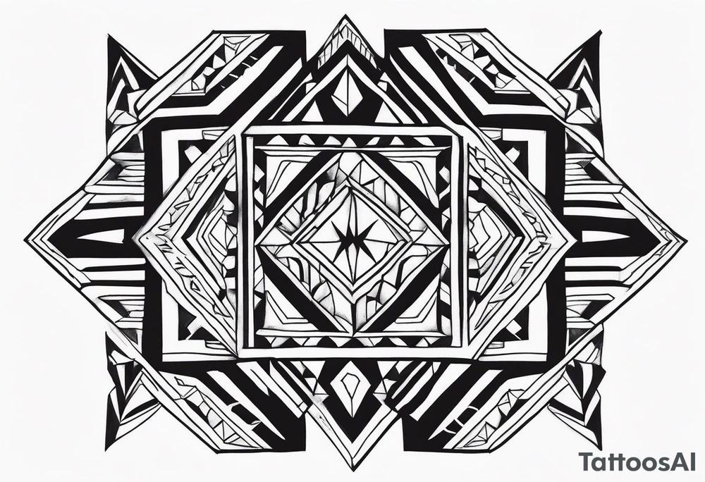 Tohono Oʼodham Native American tribe tattoo idea