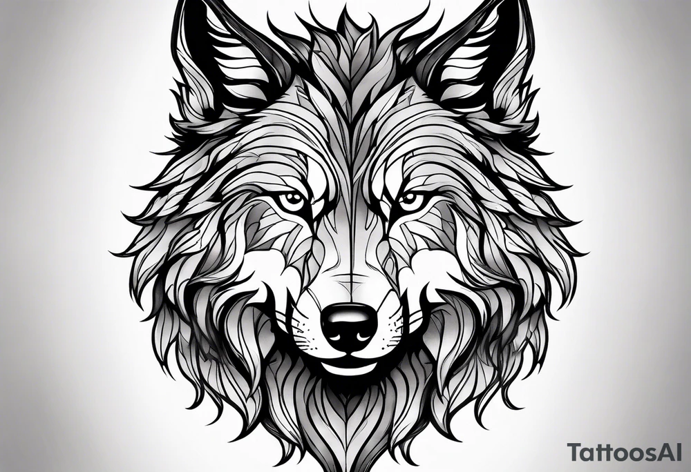 Growth. Wolf. tattoo idea