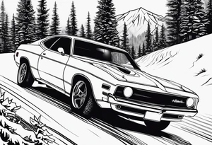 cars, snowboarding, huskie, money, rich tattoo idea