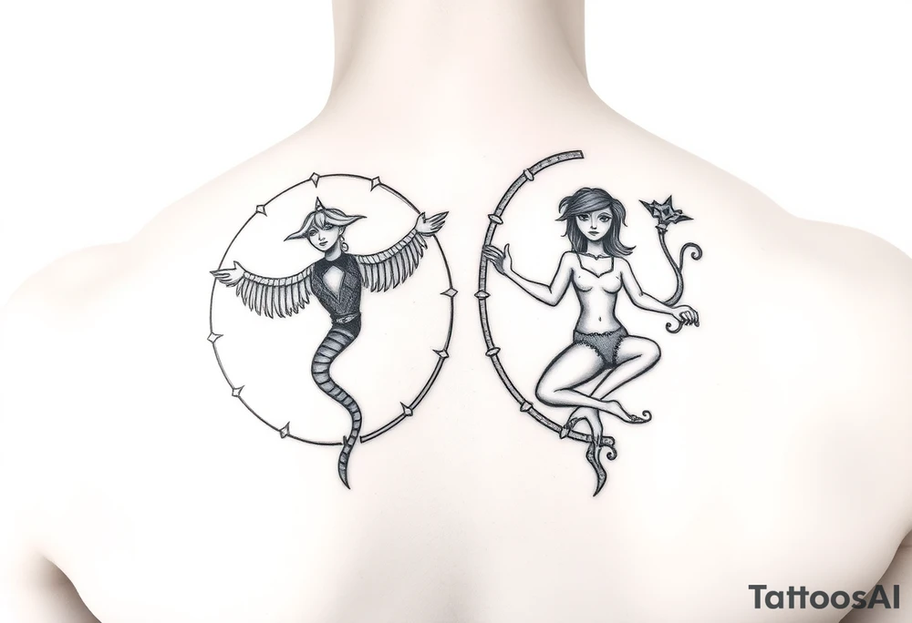 Best friends 333 one is a sagittarius and one a virgo tattoo idea