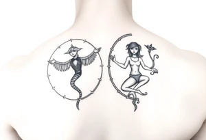 Best friends 333 one is a sagittarius and one a virgo tattoo idea